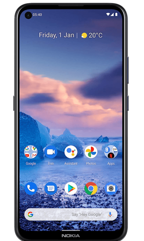 Nokia 5.4 | Android 10 | Unlocked Smartphone | 2-Day Battery | Dual SIM | US Version | 4/128GB | 6.39-Inch Screen | 48MP Quad Camera | Polar&nbsp;Night